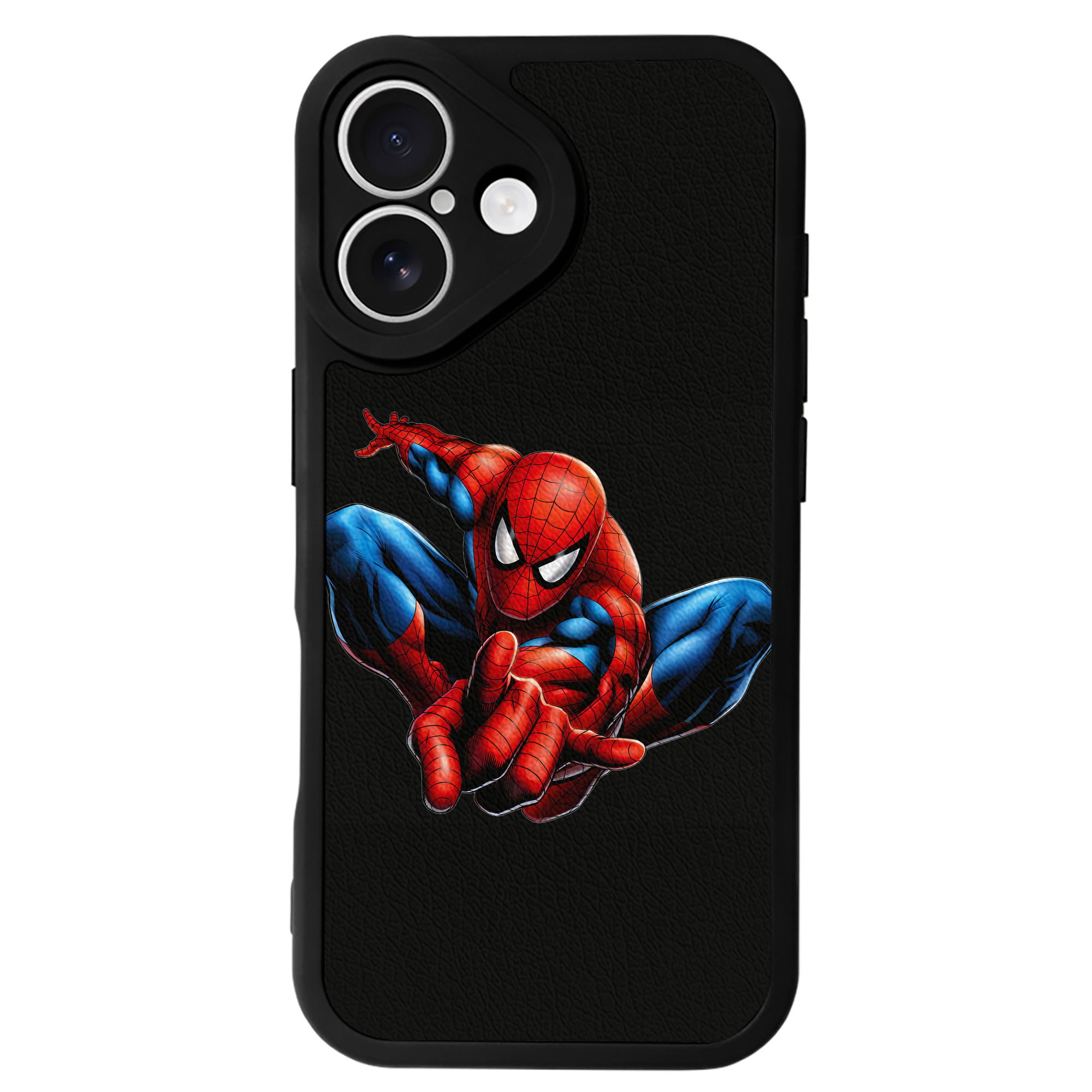 Spider Man スパイダーマン 【iPhone 16シリーズ対応】シリコンスマホケース（レザー調） 材質：シリコン